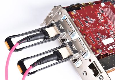 IO342 Kintex Ultrascale I/O module with 2 x external QSFP+ fiber optic ports with Aurora support